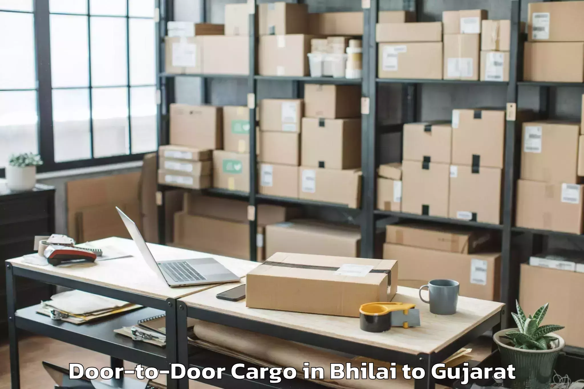 Affordable Bhilai to Porbandar Door To Door Cargo